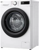 Пральна машина LG серії AI DD TurboWash 360˚ F2Y5PS6W, фронтальна, вузька, 8 кг, 1200, клас A/A/B, 47 см, 12 програм, дисплей, пара, інвертор, білий з чорним люком - зображення 3