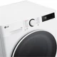 Стиральная машина LG серии AI DD™ TurboWash™ 360˚ F4Y5RS0W, фронтальная, полноразмерная, 10 кг, 1400, класс A/A/B, 56 см, 12 программ, дисплей, пар, инвертор, белый с черным люком - изображение 8