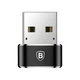 Переходник USB 2.0 AF to USB-C black Baseus (CAAOTG-01) - изображение 3