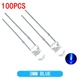 Светодиоды F3 3мм 3-3.2В 100шт Синий свет dip White-Blue (126) - изображение 1