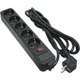 Сітковий фільтр живлення Patron 3.0 m3*1mm2 (SP-1053) 5 розеток BLACK (EXT-PN-SP-1053) - зображення 1
