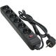 Сітковий фільтр живлення Patron 1.8 m3*1mm2 (SP-1062) 6 розеток BLACK (EXT-PN-SP-1062) - зображення 1
