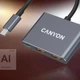 Концентратор Canyon hub DS-3 3in1 USB-C Dark Grey (CNS-TDS3) - зображення 10