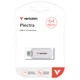 USB флеш накопичувач Verbatim 64GB Plectra White USB-C (30228) - зображення 2