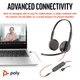 Наушники Poly BlackWire C3225 USB-C HS Stereo +3.5mm Plug +USB-C/A Adapter (Bulk) Black (8X229A6) - изображение 4