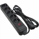 Сітковий фільтр живлення Patron 2 m3*1mm2 (SP-1055U) 5 розеток BLACK (EXT-PN-SP-1055U) - зображення 1