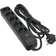 Сітковий фільтр живлення Patron 3.0 m3*1.5mm2 (SP-1653) 5 розеток BLACK (EXT-PN-SP-1653) - зображення 1