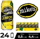 Упаковка пива Lemon Hard Drink Mike's пастеризоване 4.4% 0.5 л х 24 шт (4820034927052) - зображення 1