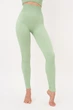 Леггинсы женские спортивные в рубчик с моделирующим швом Giulia LEGGINGS RIB S/M Green-kohlrabi, из микрофибры - изображение 2