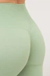 Леггинсы женские спортивные в рубчик с моделирующим швом Giulia LEGGINGS RIB S/M Green-kohlrabi, из микрофибры - изображение 5