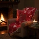 Мягкий теплый плед покрывало ARDESTO Christmas Flannel 160x200 см рождественский принт из 100% полиэстера плед для спальни детской и пикника Красный принт Олени - изображение 2