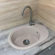 Кухонная мойка из искусственного камня/кварцевая 610х420х180мм, прямоугольная OVALE Adamant Avena Бежевый (49410610420) - изображение 3