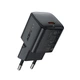 Мережевий зарядний пристрій ACEFAST A117 PD20W mini GaN USB-C fast charger Black (6974316284987) - зображення 1