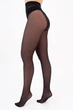 Колготки со швом Giulia CHIC 20 BIKINI 3 Black-nero, женские капроновые колготки - изображение 3