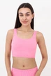 Безшовний топ в рубчик на широких бретелях Giulia TOP RIB S/M Pink-rosa, спортивний топ - зображення 2