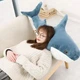 Дитяча м'яка антистрес іграшка подушка "Акула" 40 см Shark Doll плюшева з холофайбером наповнювачем - зображення 3