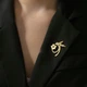 Брошка-значок BROCHE біжутерія з нержавіючої сталі Птахи Колібрі золотиста BRGV114926 - зображення 1