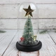 Новорічна ялинка в колбі із зіркою Christmas Decor 23.5см з LED підсвічуванням на батарейках Зелена (025y) - зображення 2