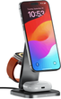Bezprzewodowa ładowarka Satechi 3-in-1 Foldable Qi2 Wireless Charging Stand Space Grey (ST-Q31FM-EA) - obraz 1