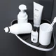 Полка угловая клеящаяся MBM HOME BP-26 WHITE/BLACK пластиковая белая/черная - изображение 2