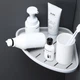 Полка угловая клеящаяся MBM HOME BP-26 WHITE/GRAY пластиковая белая/серая - изображение 2