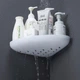 Полка угловая клеящаяся MBM HOME BP-26 WHITE/BLACK пластиковая белая/черная - изображение 3
