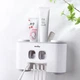 Диспенсер для зубной пасты со стаканами клеящийся MBM HOME BP-25 WHITE/GRAY серый - изображение 5