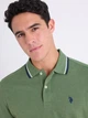 Поло длинное мужское U.S. Polo Assn 11C578-9800A(Mossmountain Heather) M Зеленое (786662517079) - изображение 5