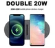 Беспроводная зарядка 40W для iPhone и Samsung – 2 в 1, быстрая зарядка 20W, для AirPods и смартфонов - изображение 3