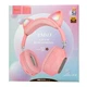 Наушники беспроводные HOCO ESD13 Skill cat ear кошачьи ушки розовые - изображение 5