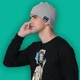 Портативная колонка ШАПКА с bluetooth наушниками SPS Hat BT True. Цвет: серый - изображение 4