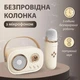 Акустична система RETRO з мікрофоном Бездротова портативна Bluetooth колонка на акумуляторі Міні караоке - изображение 2
