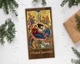 Новогодняя открытка евроформат, одинарная "Рождение Иисуса Христа" с ламинацией, 10х20 см - изображение 1