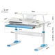 Дитячий стіл Evo-Kids TH-310 з полицею Blue Білий / Блакитний (TH-310 W/BL+ BD-S30 BL) - зображення 3