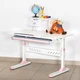 Дитячий стіл Evo-Kids TH-310 з полицею Pink Білий / Рожевий (TH-310 W/PN + BD-S30 PN) - зображення 2