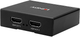 Hub Lindy 2 Port HDMI 2.0 Metal Black (4002888381581) - obraz 1