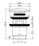 Донный клапан для умывальника клик-клак 1 1/4" белый Frap F62-6 - изображение 3