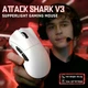 Геймерська акумуляторна бездротова (Bluetooth + 2,4G) миша Attack Shark V3PRO Ultra-Light, PixArt PAW3311 Біла/White (V3PROW) - изображение 3