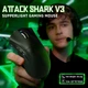 Геймерська акумуляторна бездротова (Bluetooth + 2,4G) миша Attack Shark V3PRO Ultra-Light, PixArt PAW3311 Чорна/Black (V3PROB) - изображение 3