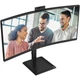 Изогнутый монитор AOC CU34E4CW 34" VA 3440x1440 120Гц 2xHDMI DP Type-C RJ-45 USB-хаб колонки камера HAS (98D13B25A053) - изображение 2