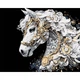 Картина по номерам STRATEG Premium Лошадь с золотыми узорами на черном фоне, 40x50 см (AH1240) - изображение 1
