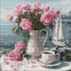 Алмазна мозаїка за номерами Идейка Ранкові троянди, 40x40 см (AMO8341) - зображення 1