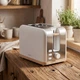 Сетевой тостер кухонный на 2 слота ARDESTO Wood Modern T-F420WWD с 7 степенями обжарки и функциями подогрева и размораживания 800-930 Вт из металла и пластика Белый - изображение 2