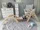 Дитячий розвиваючий спортивний комплекс Трикутник Піклер Монтессорі 3 в 1 Wooden Likes натуральне дерево лак нефарбований - зображення 1