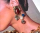 Сережки с подвесками Стильная акцентная бижутерия jewelry Многоцветные - изображение 1