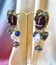 Сережки с подвесками Стильная акцентная бижутерия jewelry Многоцветные - изображение 4