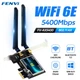 Геймерская трехдиапазонная Сетевая карта WiFi+Bluetooth 5.3 PCI-E Fenvi FV-AX5400 2.4G/5G/6Ghz 5374 Mbps + 2 Антенны (18842) - изображение 1