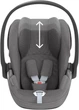 Fotelik samochodowy Cybex Cloud T i-Size Plus Mirage Grey Platinum (4063846402670) - obraz 6