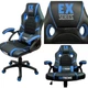 Игровое кресло Extreme EX Light Blue чёрно-голубое экокожа + мембранная ткань, 117×65×49 см, 120 кг - изображение 2