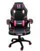 Геймерське крісло SERIES EX Pink чорно-рожеве екошкіра + мембранна тканина, 117×65×49 см, 120 кг - зображення 1